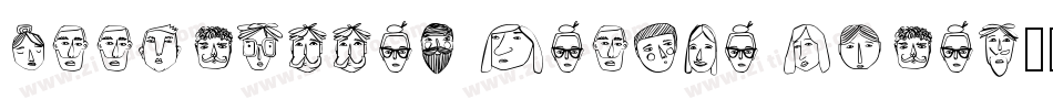 Woodcutter People Faces字体转换